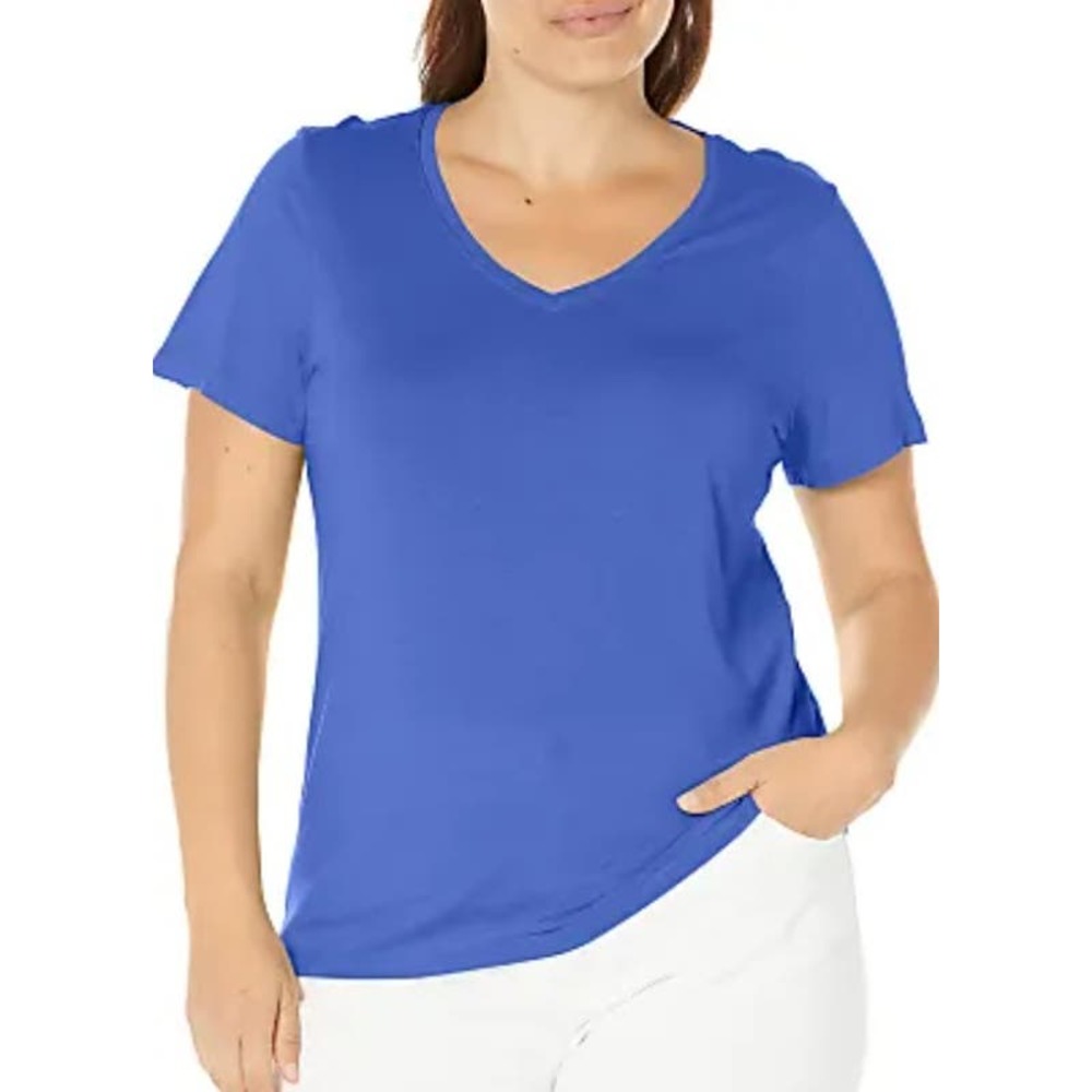 Hue Ladies Sleep Athleisure T-Shirt in Dazzling Blue